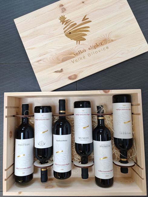 Dárková bedna červených slípek